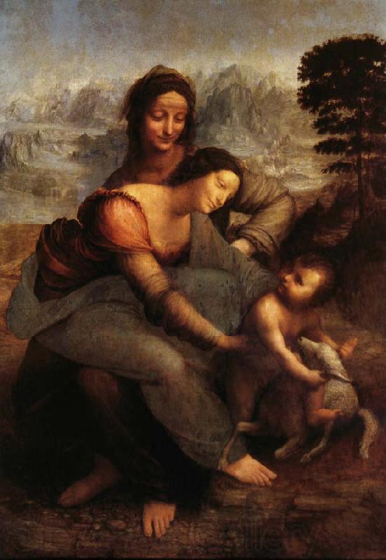 LEONARDO da Vinci La Vierge,l'Enfant Jesus et sainte Anne Germany oil painting art